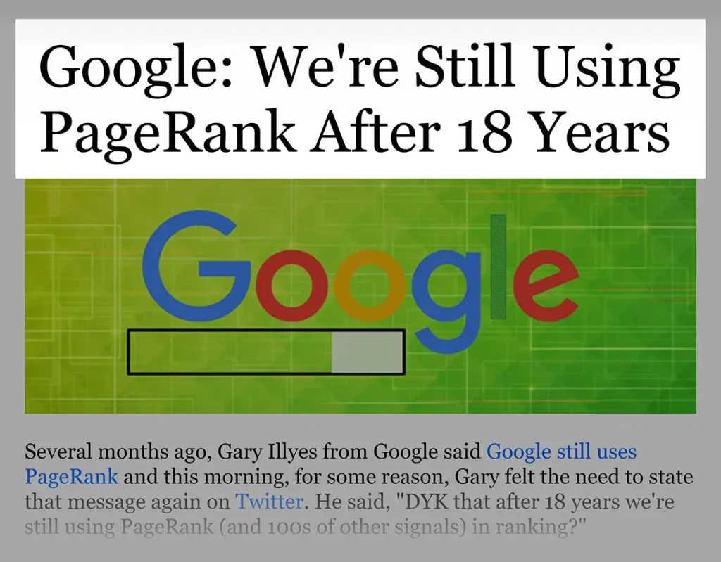 谷歌至今仍在使用PageRank